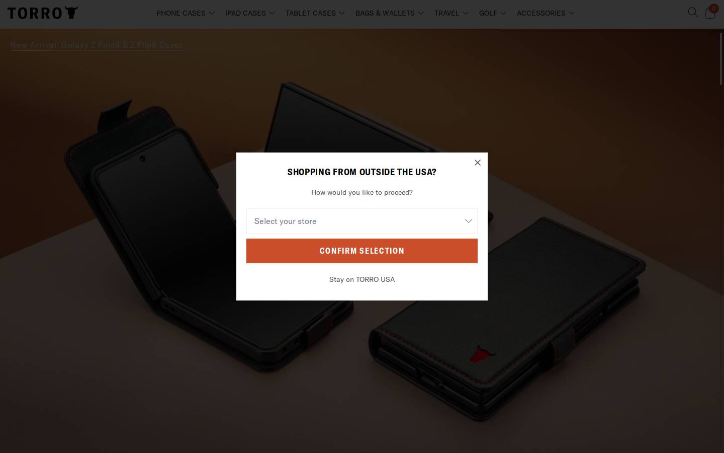 TORRO USA homepage screenshot