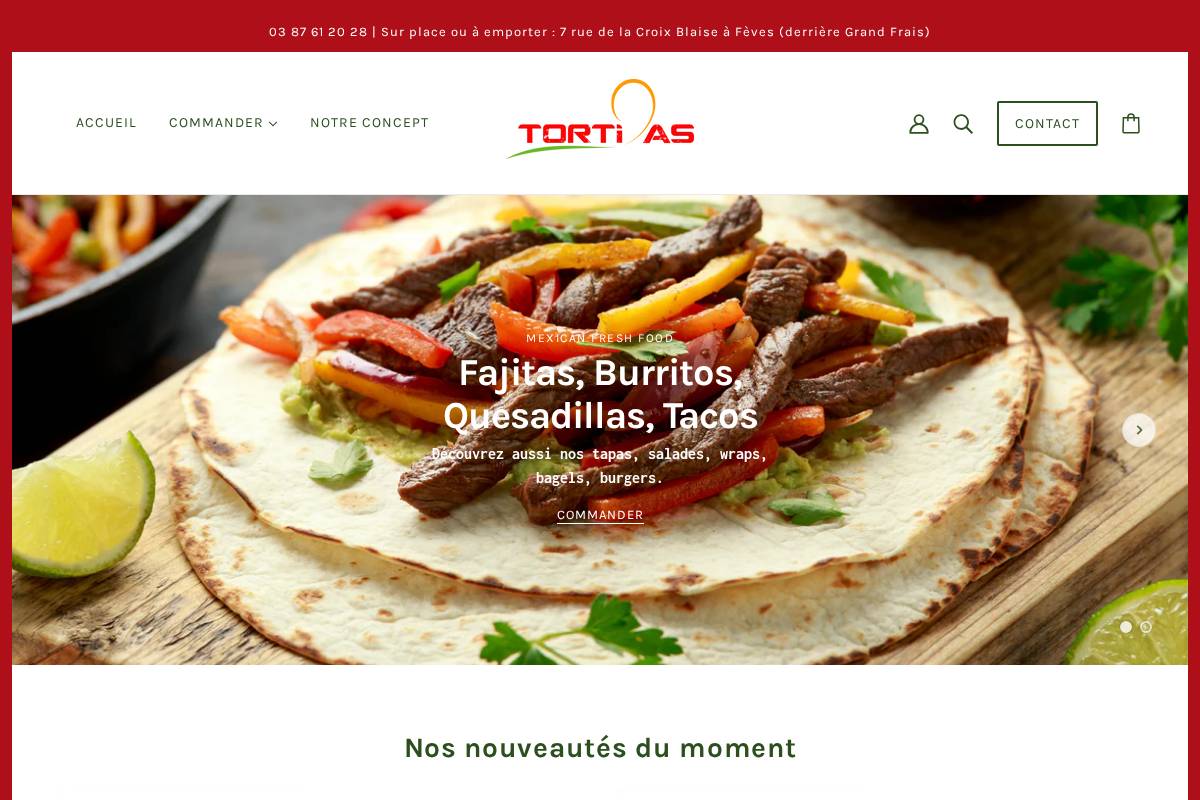 tortias.fr homepage screenshot