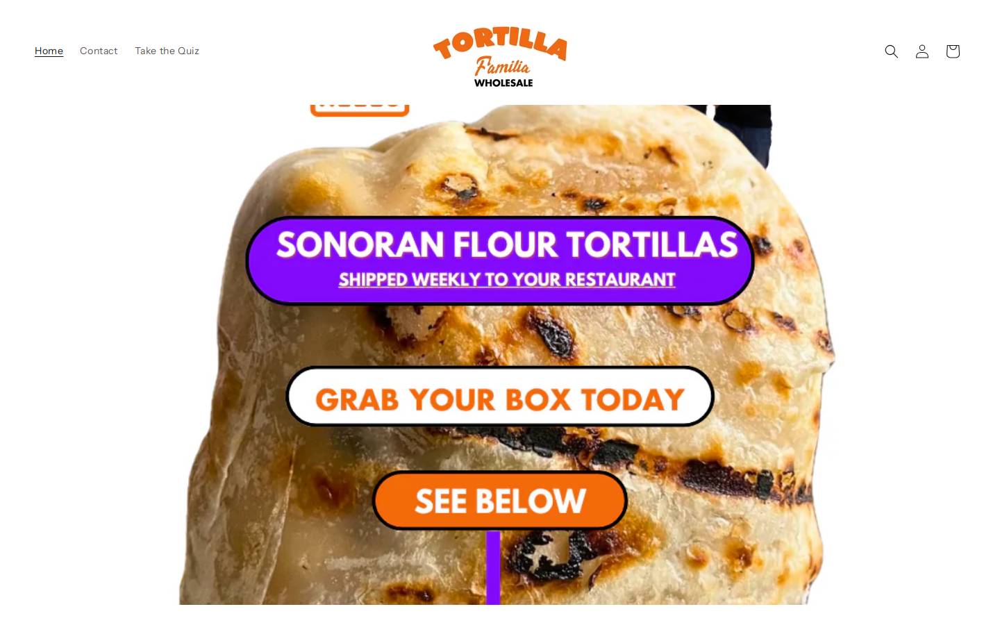 tortillafam-wholesale.com homepage screenshot
