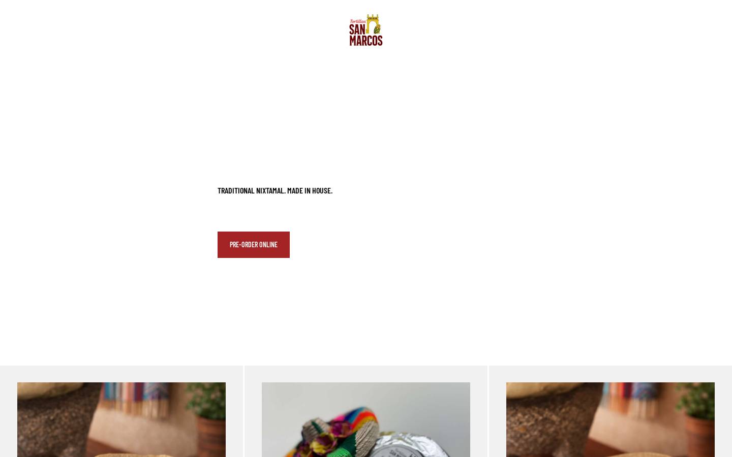 tortillasanmarcos.com homepage screenshot