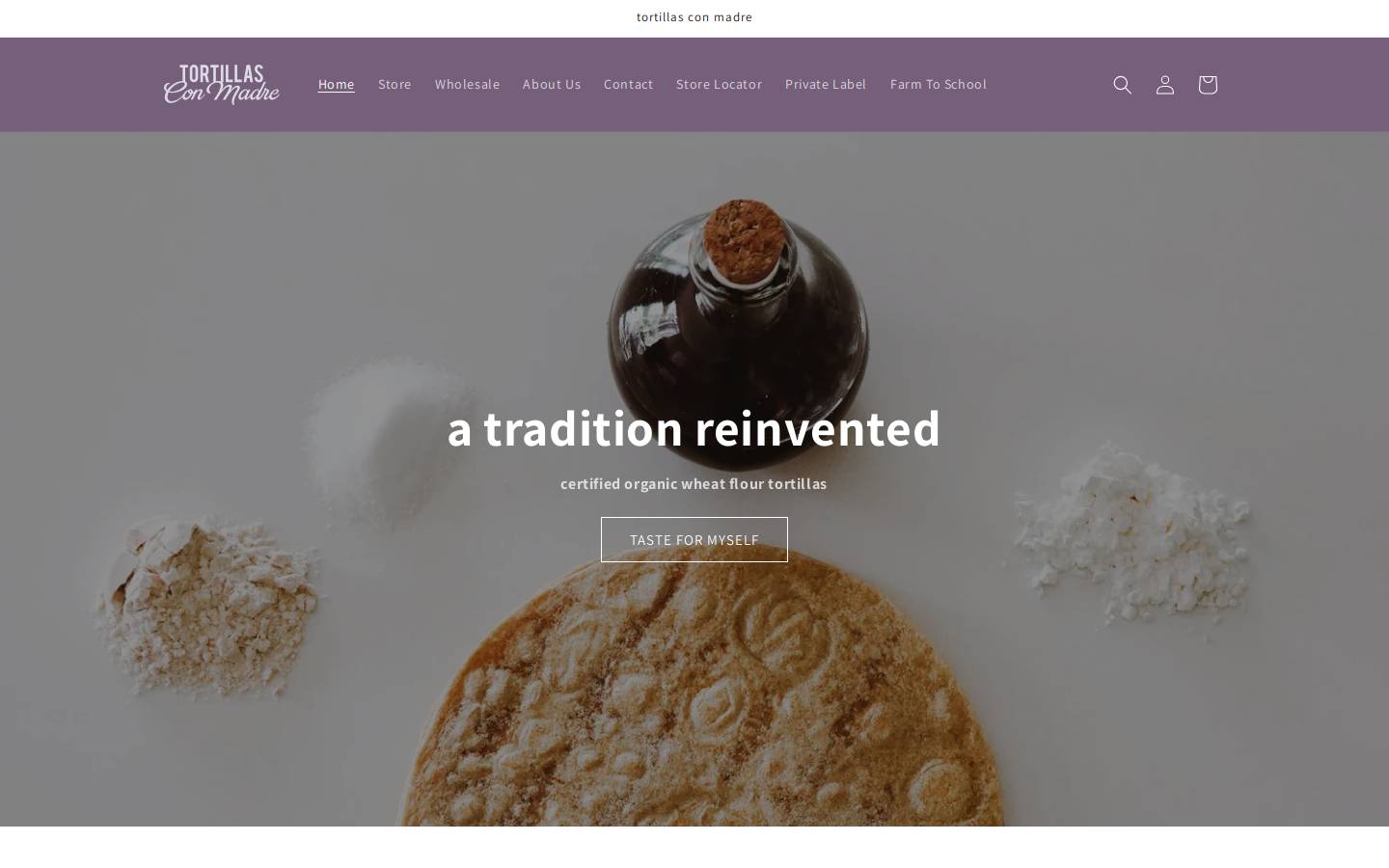 tortillasconmadre.com homepage screenshot
