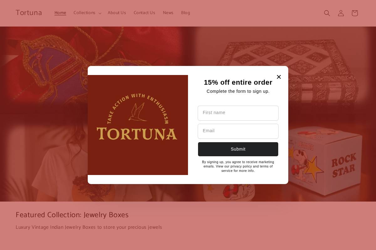 tortuna.com homepage screenshot
