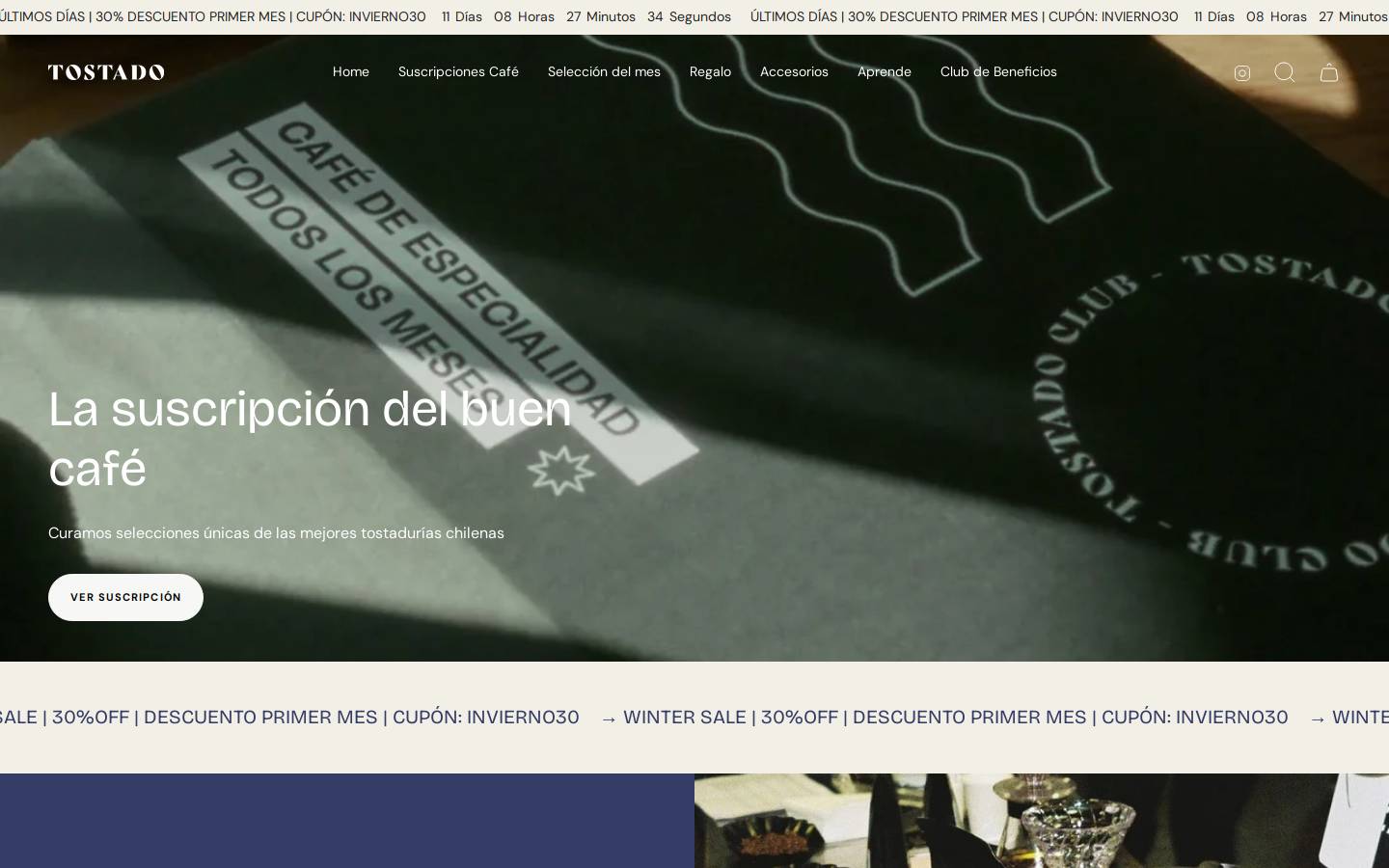 tostadoclub.com homepage screenshot