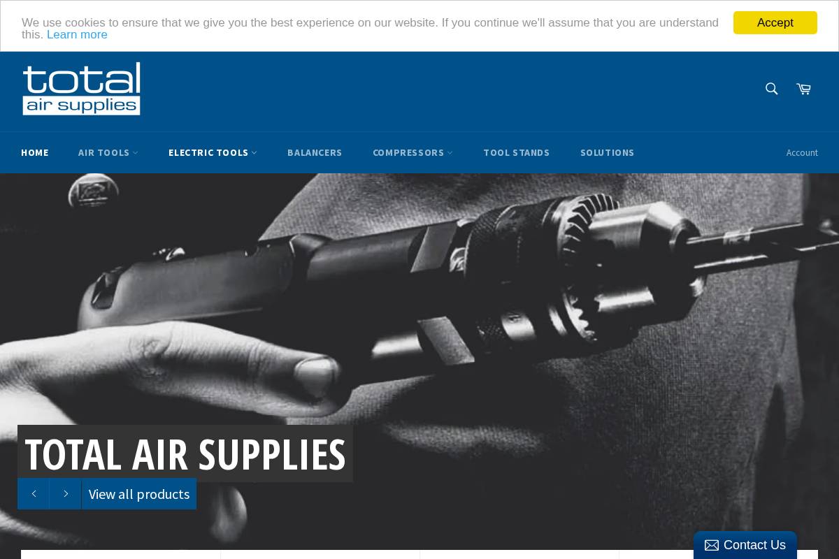 totalairsupplies.com homepage screenshot