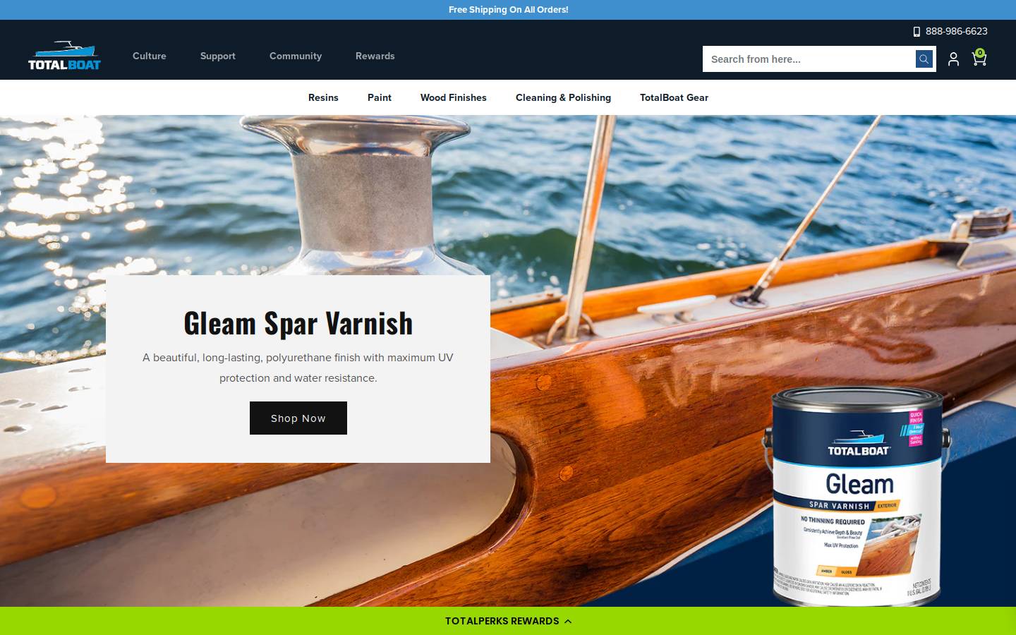 TotalBoat homepage screenshot
