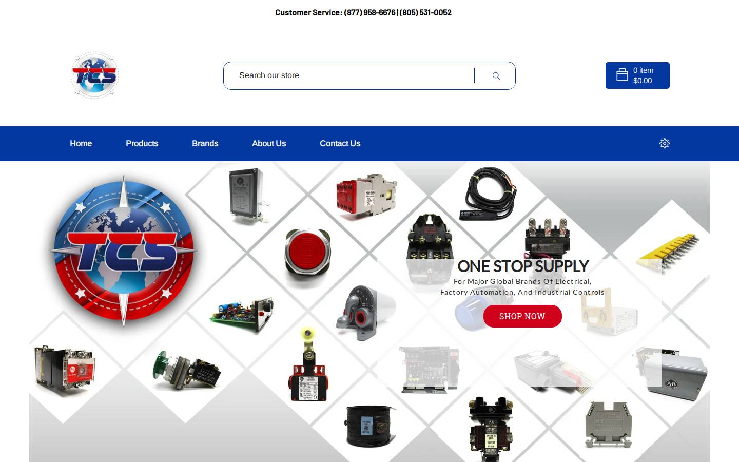 totalcontrolsupply.com homepage screenshot