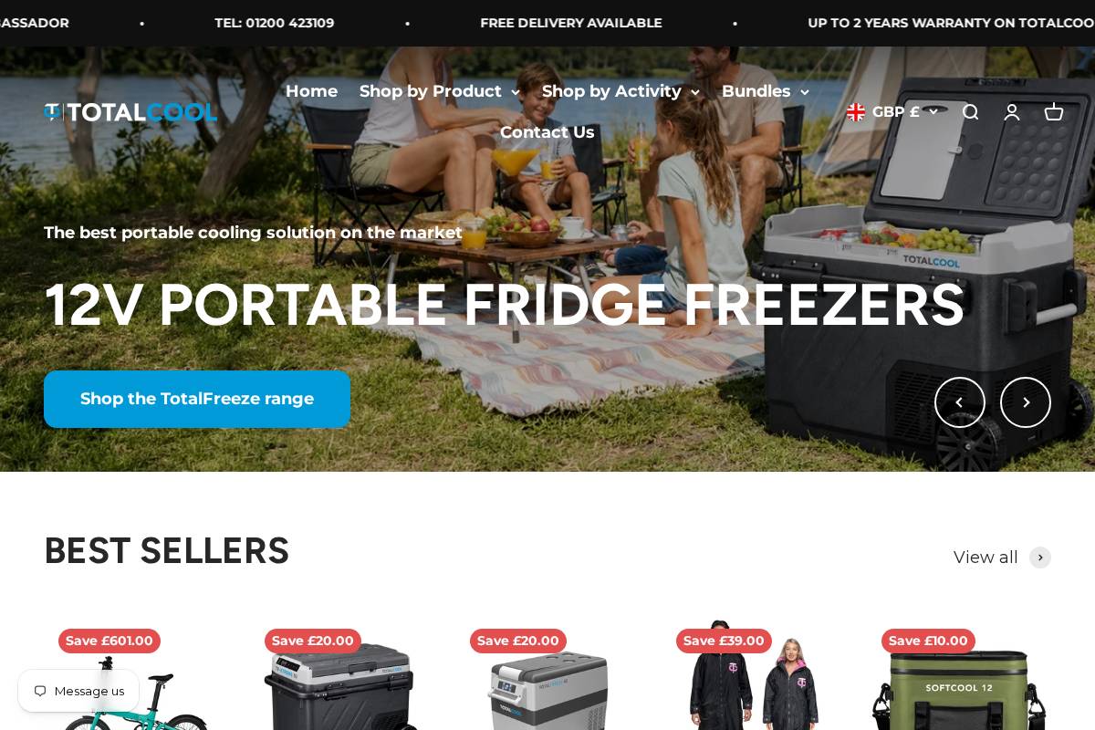 totalcool.co.uk homepage screenshot