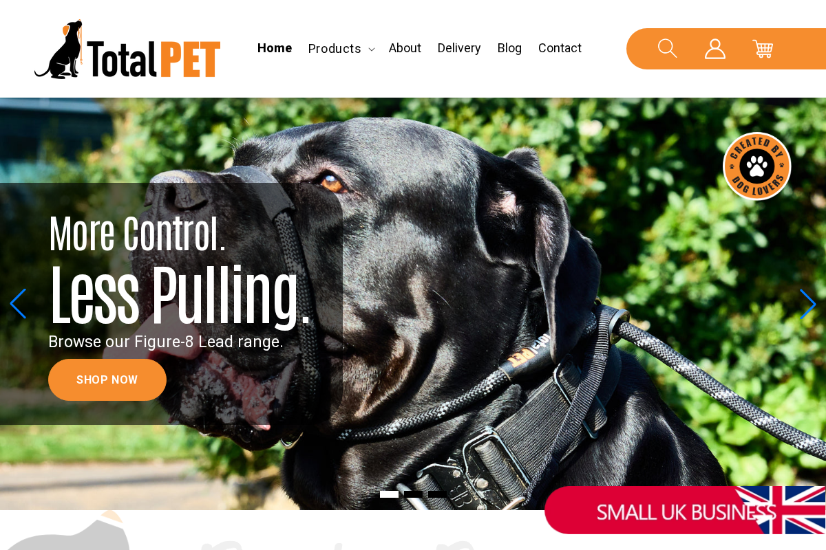 Total Pet homepage screenshot