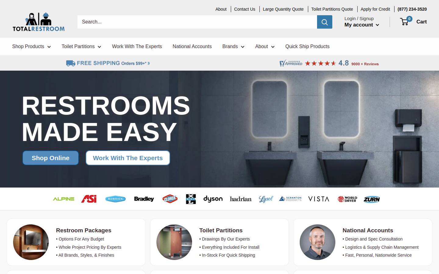 totalrestroom.com homepage screenshot