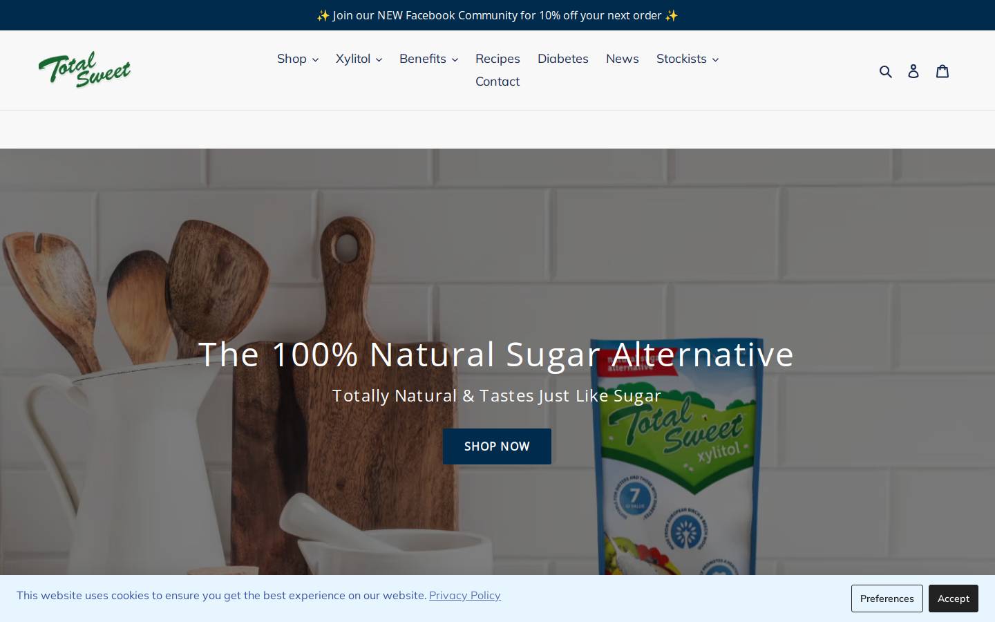 totalsweet.co.uk homepage screenshot