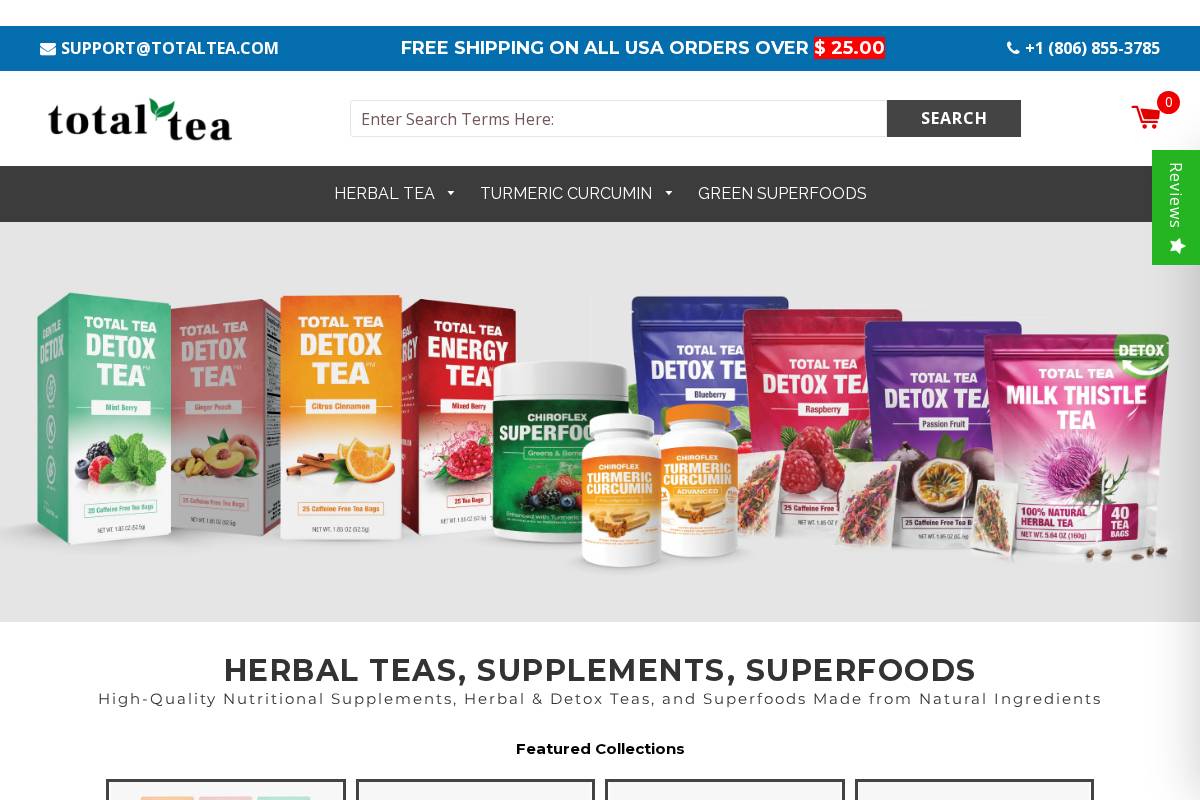totaltea.com homepage screenshot