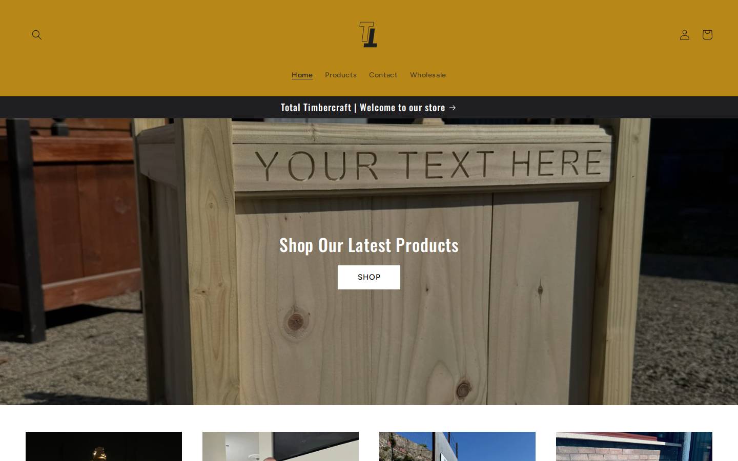 totaltimbercraft.com homepage screenshot
