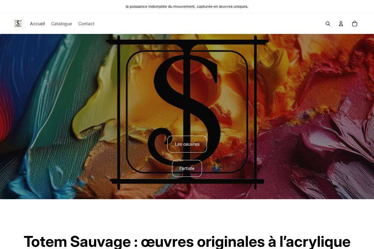 totemsauvage.com homepage screenshot