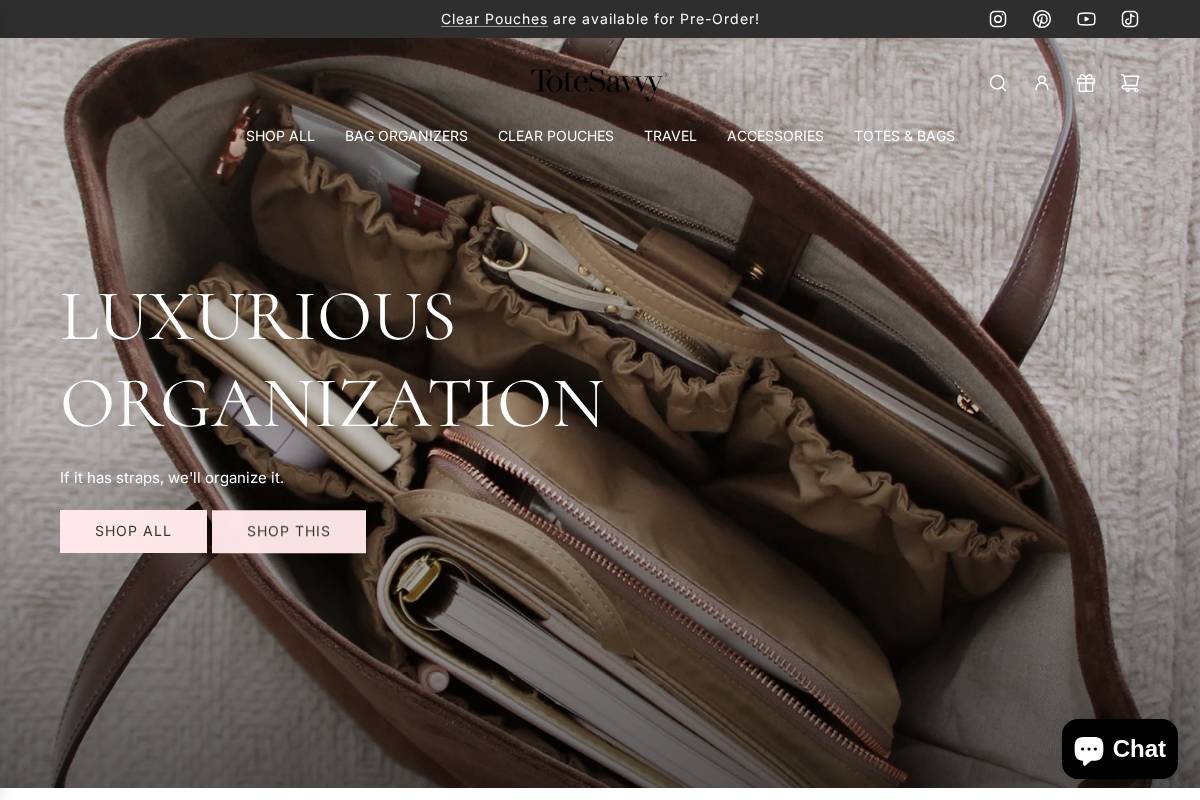totesavvy.com homepage screenshot