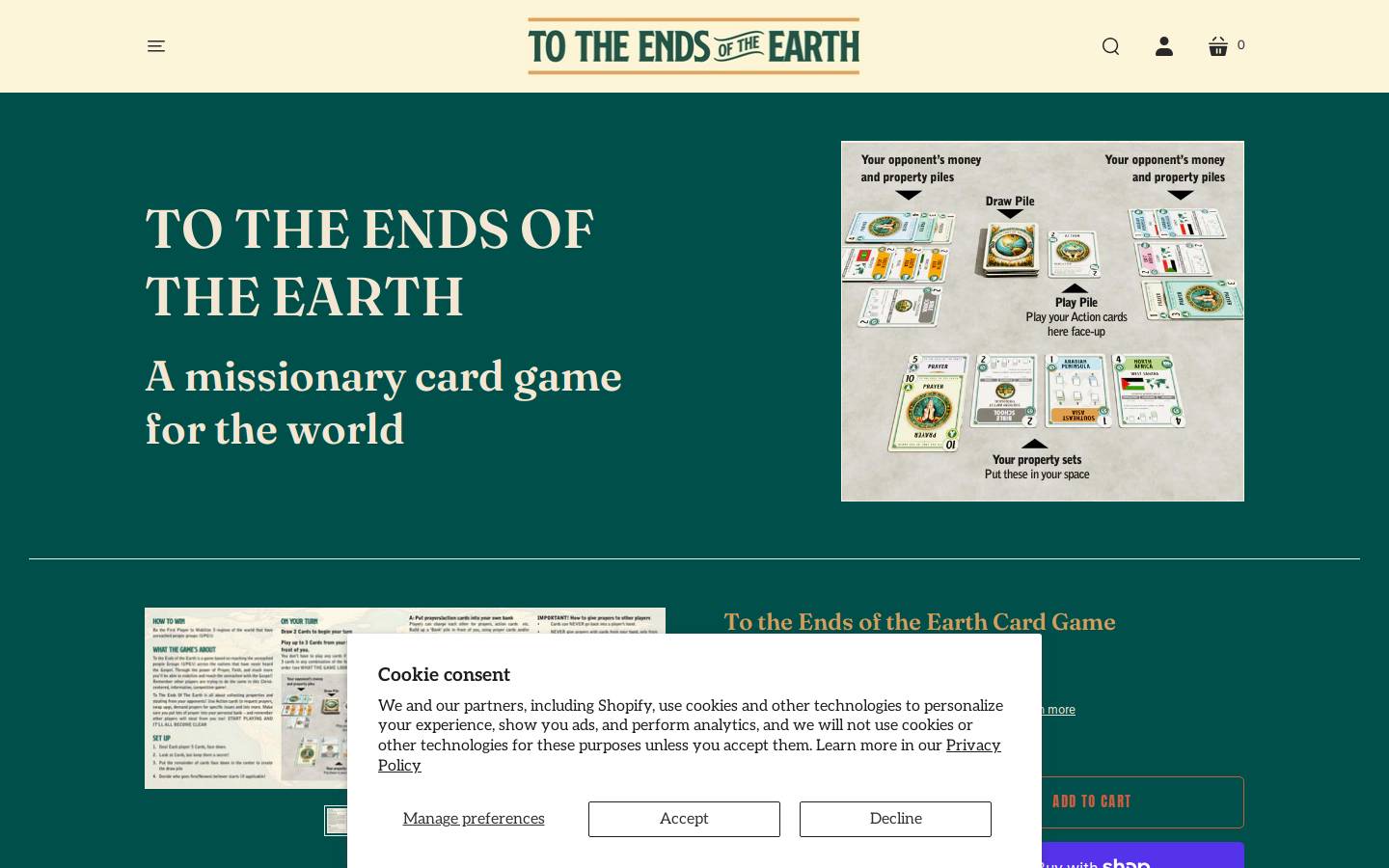 totheendsoftheearthgame.com homepage screenshot