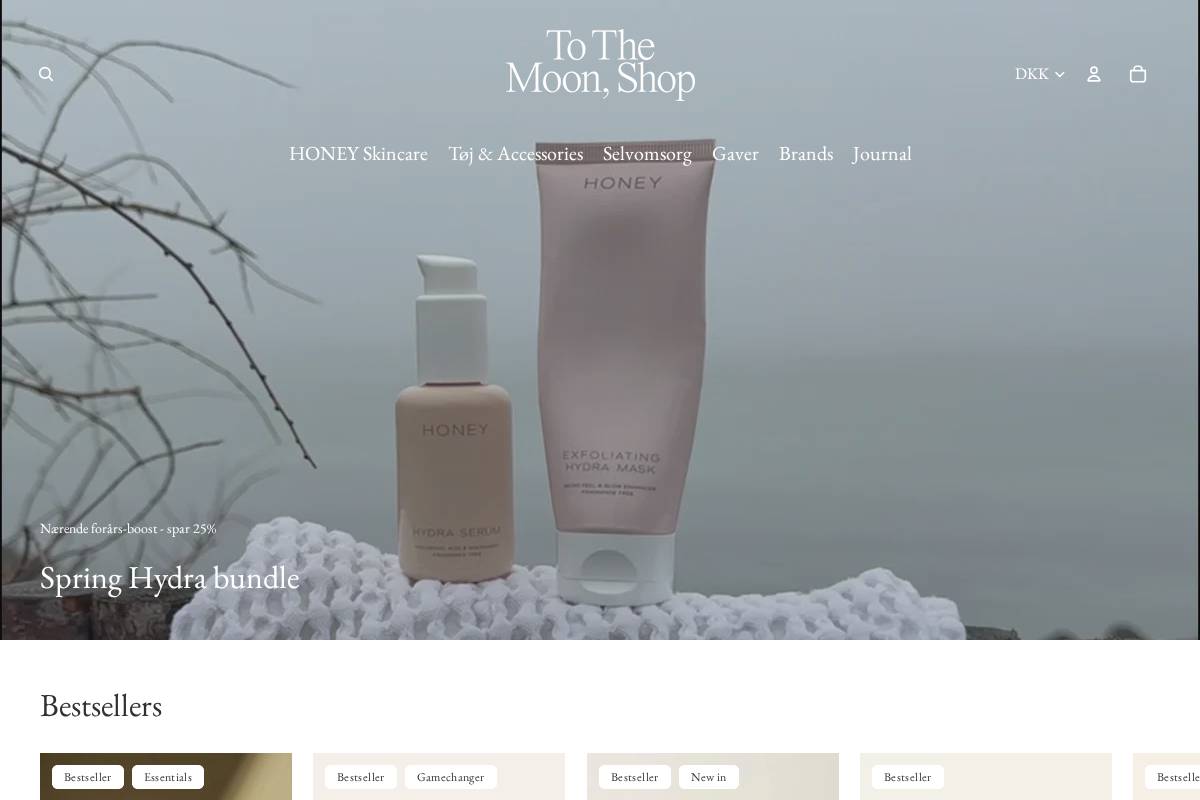 tothemoonhoneyshop.com homepage screenshot