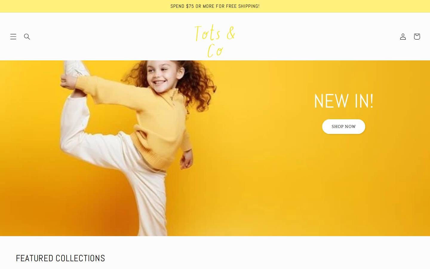 totsandcokids.com homepage screenshot