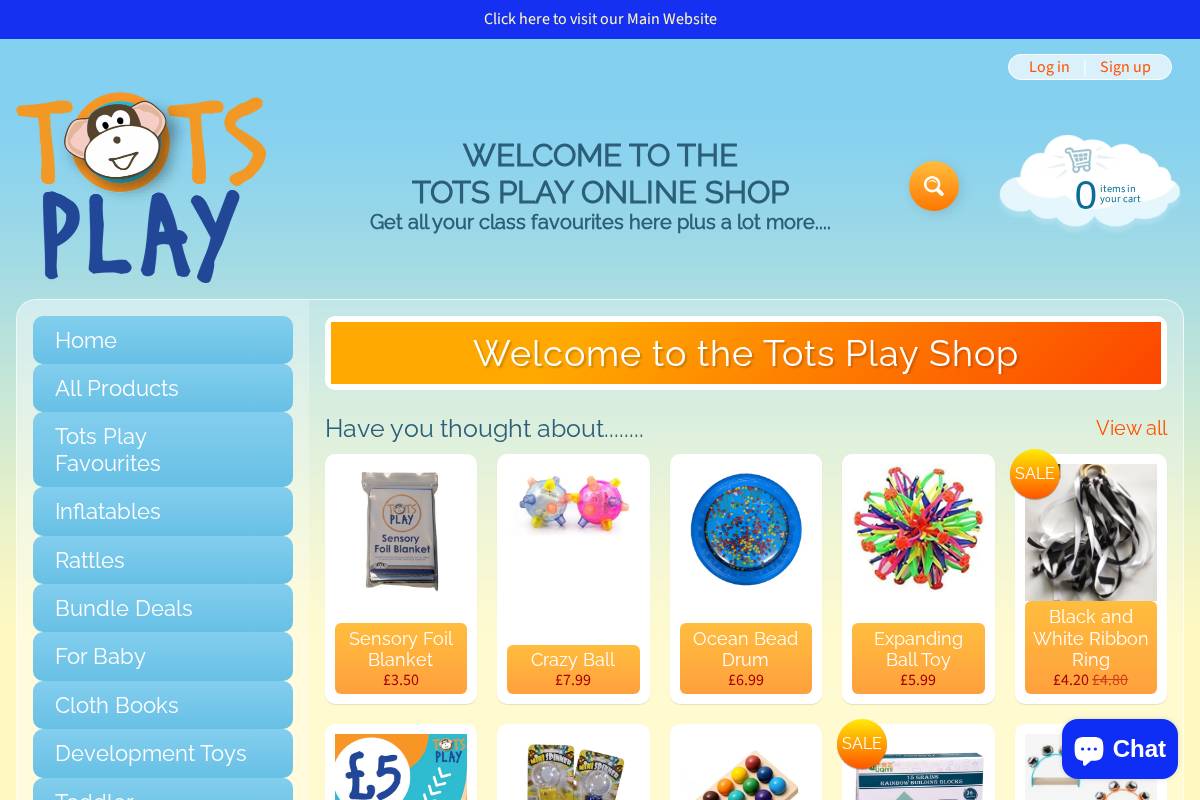 totsplay.shop homepage screenshot