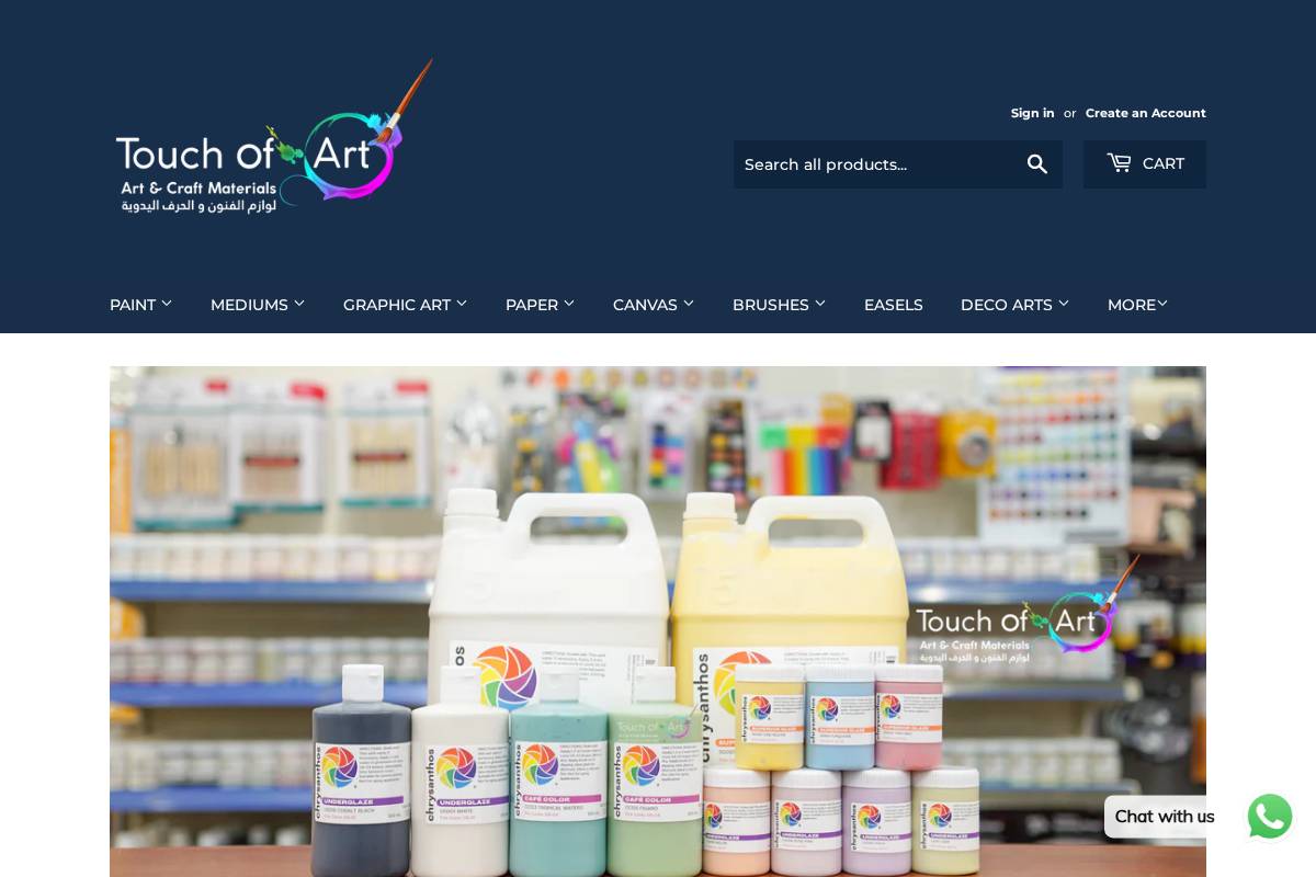 touchofartsbh.com homepage screenshot