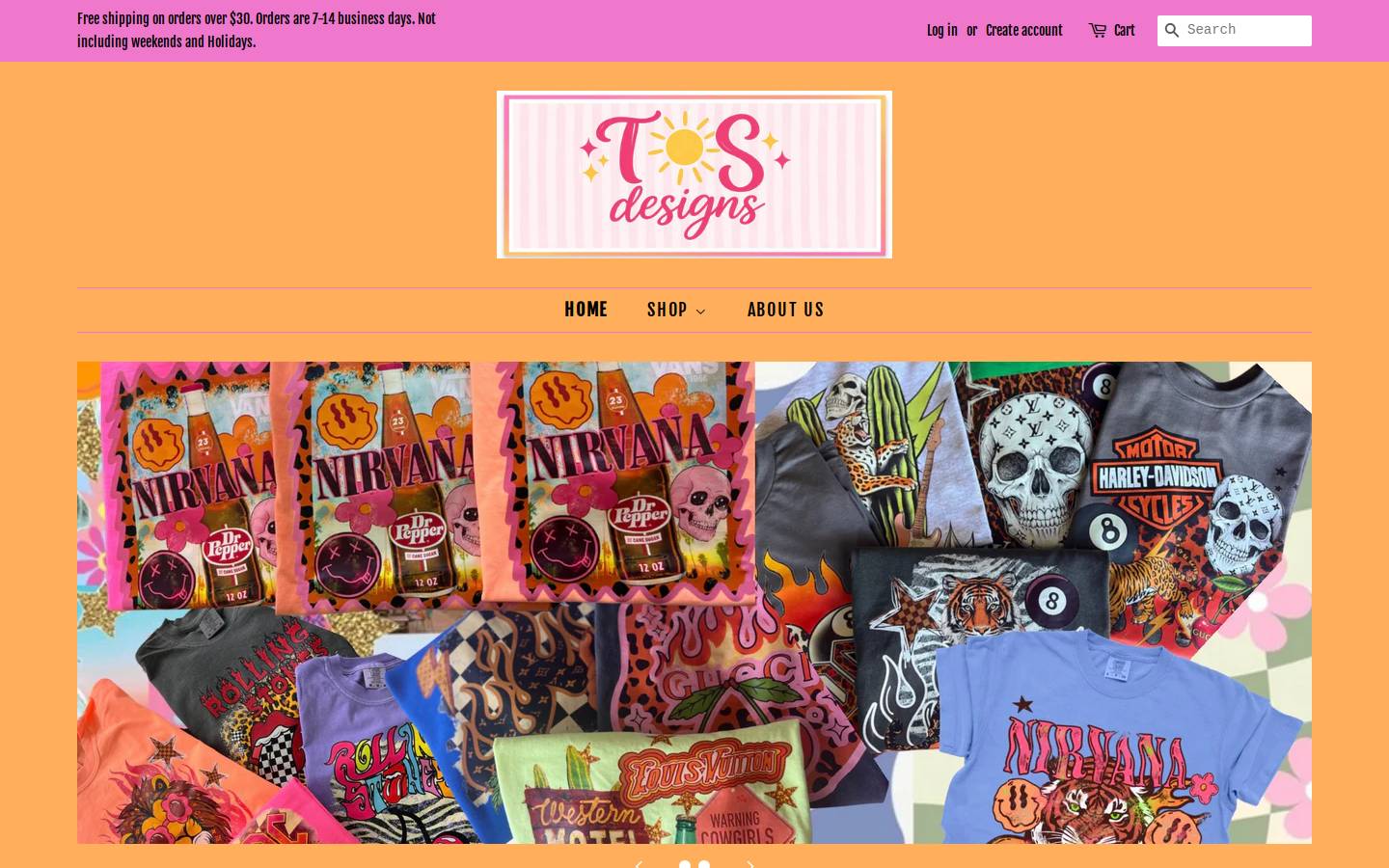touchofsunshinedesigns.com homepage screenshot