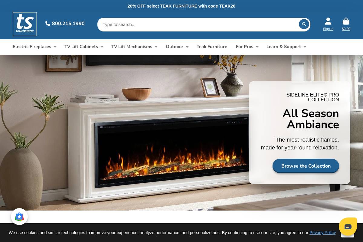 Touchstone Home Products homepage screenshot
