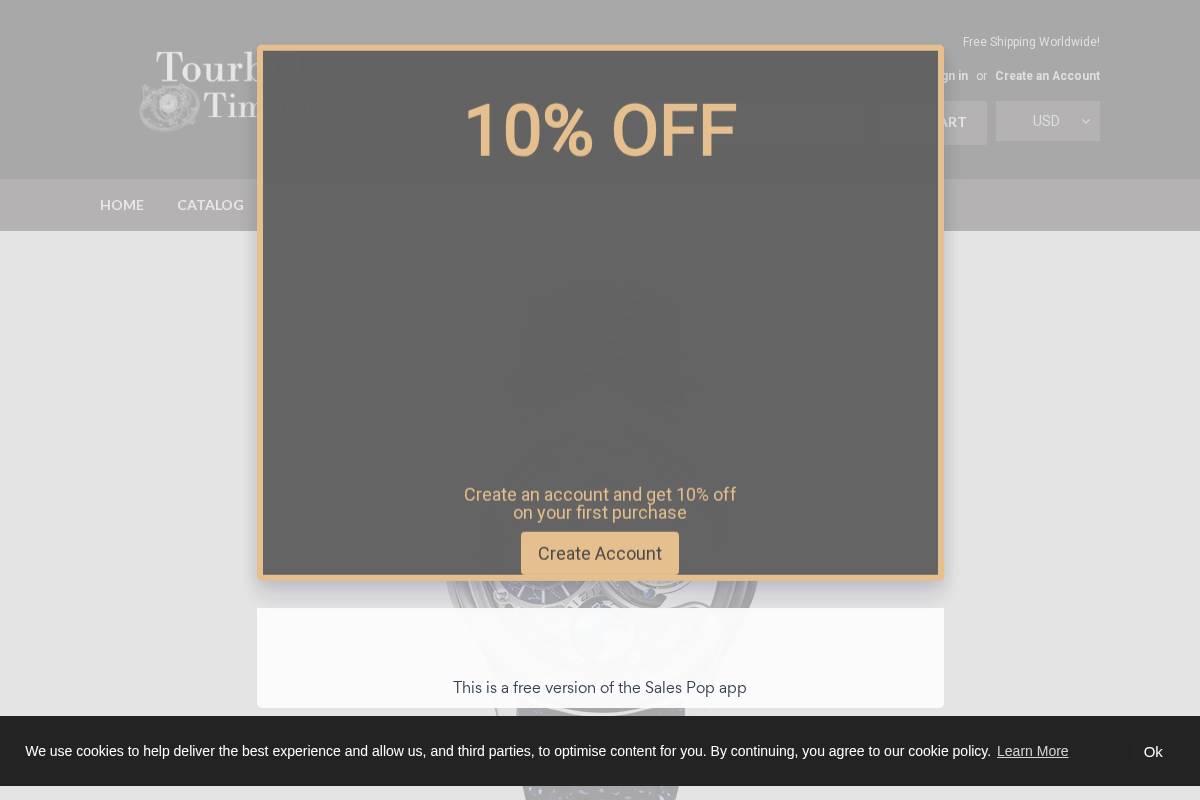 tourbillontimepieces.com homepage screenshot