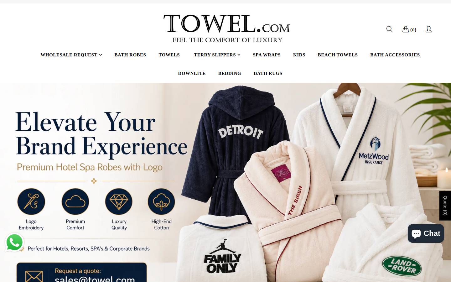 towel.com homepage screenshot