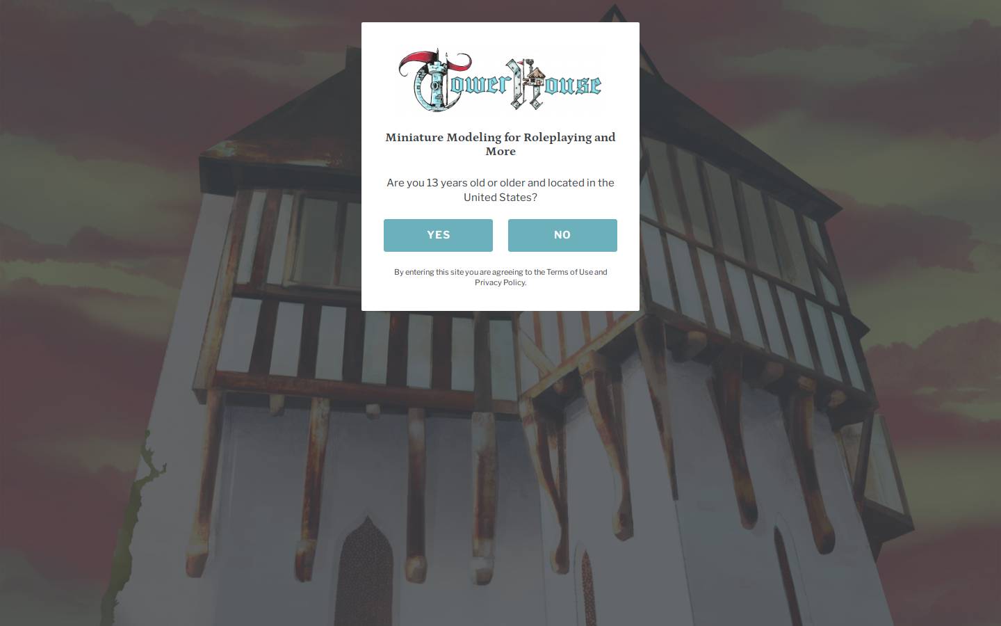 towerhouse.store homepage screenshot