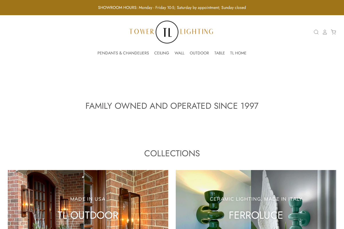 Tower Lighting, Inc. homepage screenshot