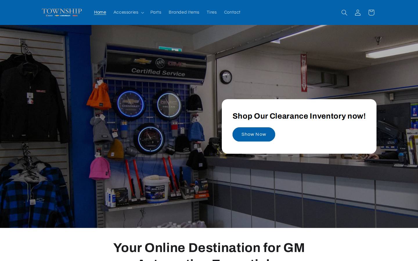 townshipdirectparts.com homepage screenshot
