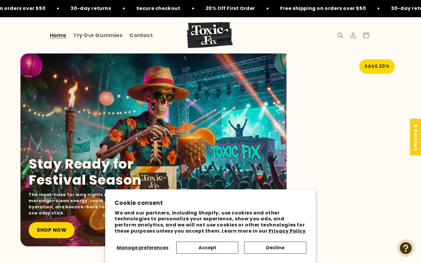 toxicfix.com homepage screenshot