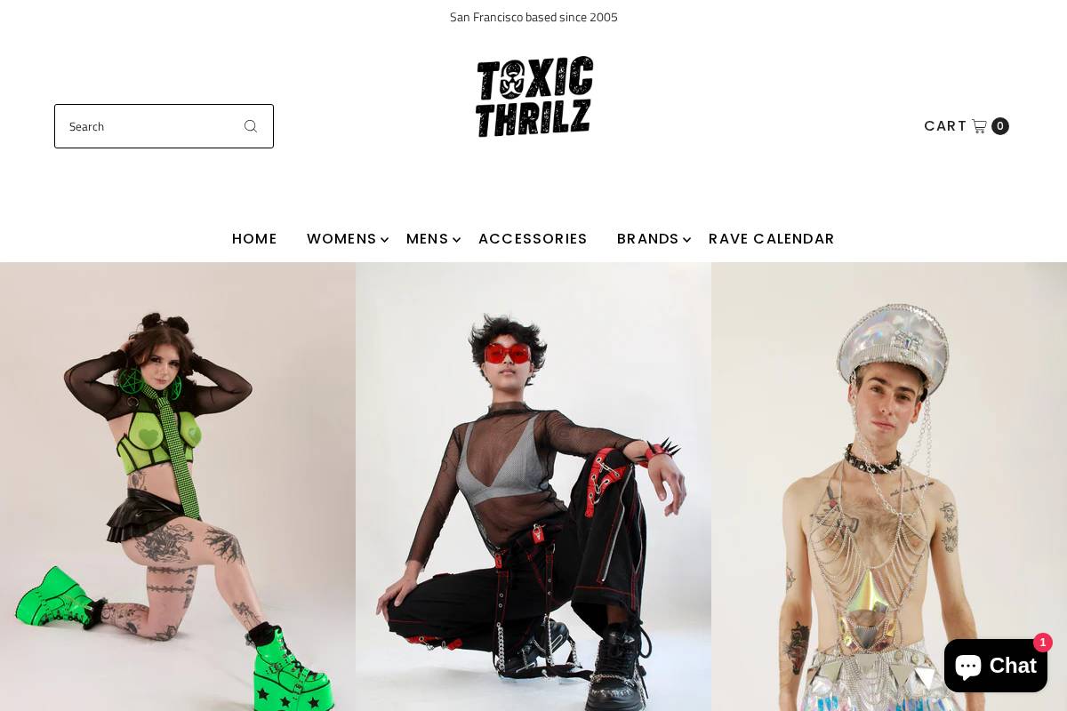 toxicthrilz.com homepage screenshot