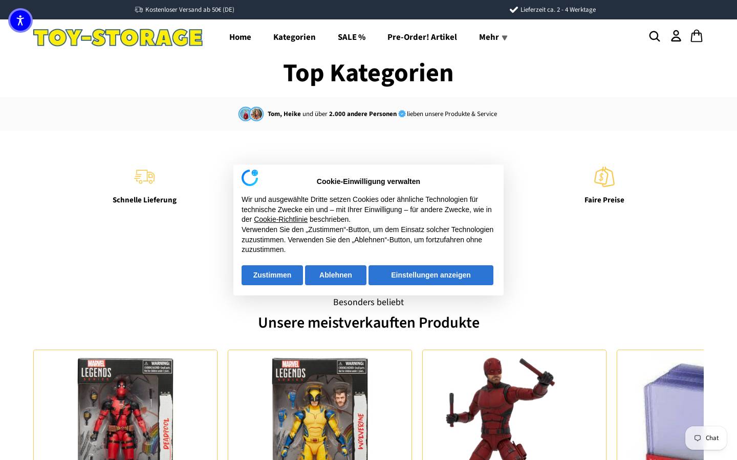 toy-storage.de homepage screenshot