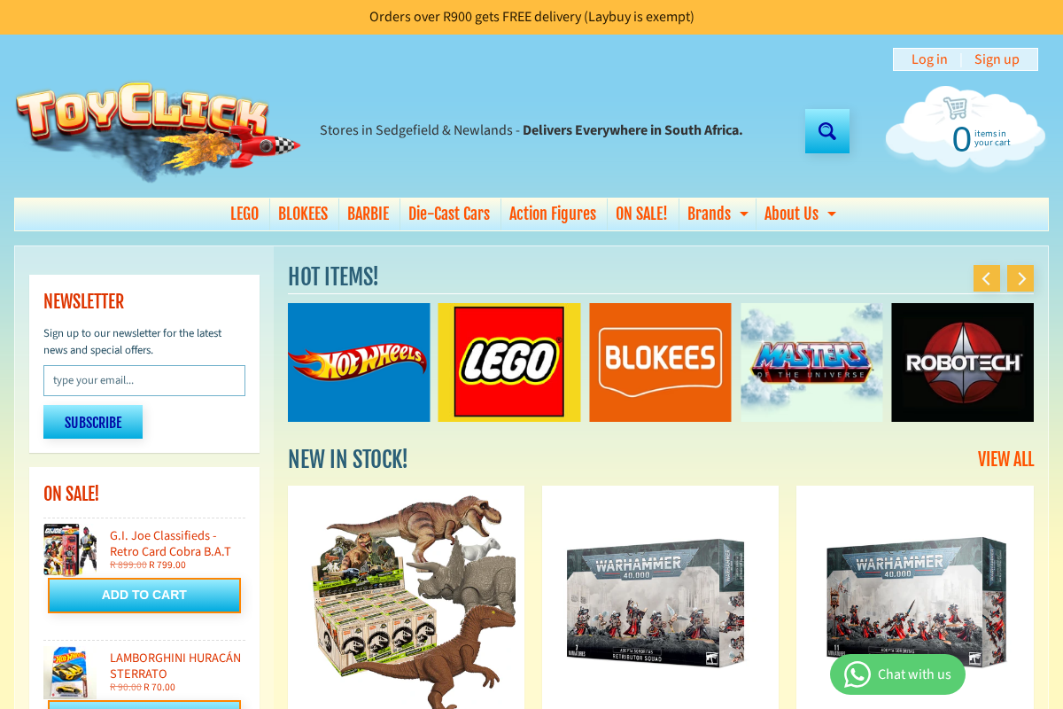 Toyclick homepage screenshot