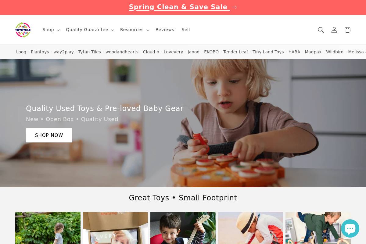 TOYCYCLE homepage screenshot