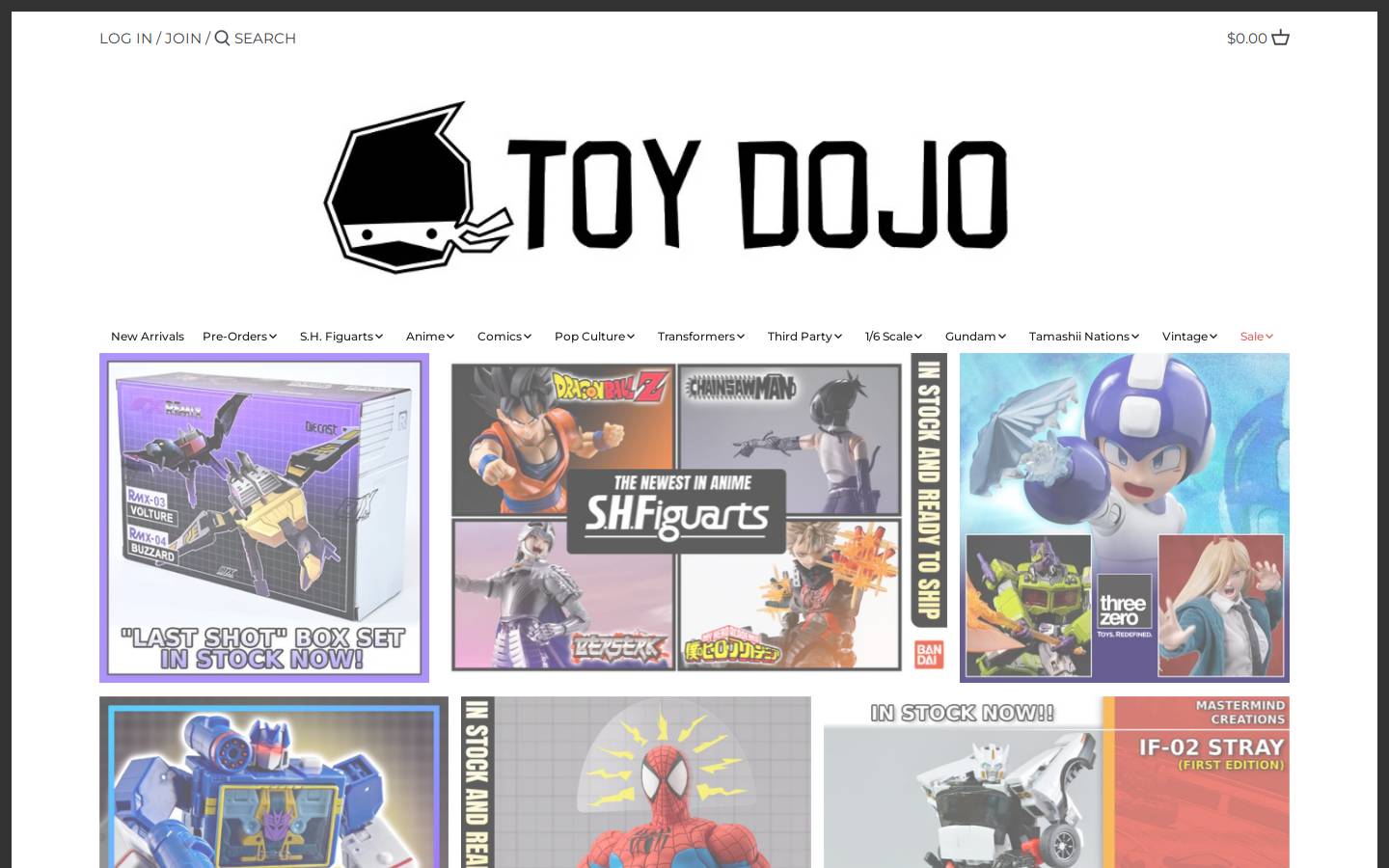 toydojo.com homepage screenshot