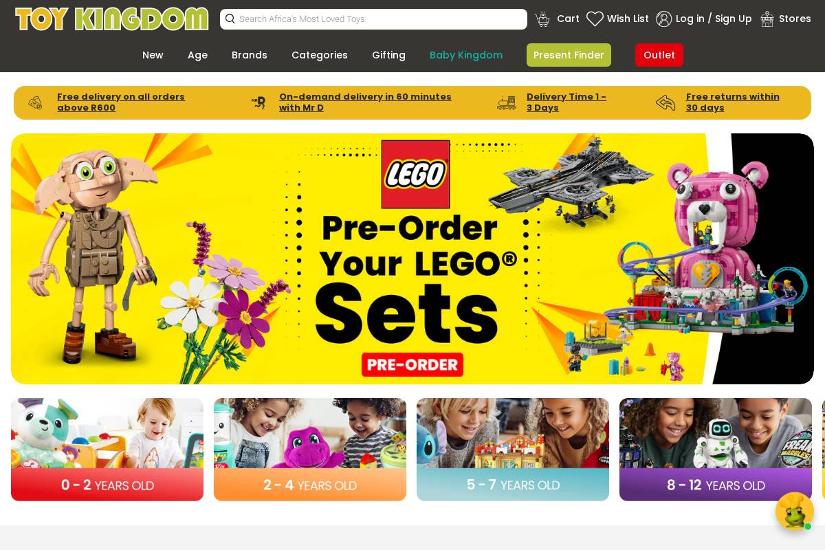 Toy Kingdom homepage screenshot