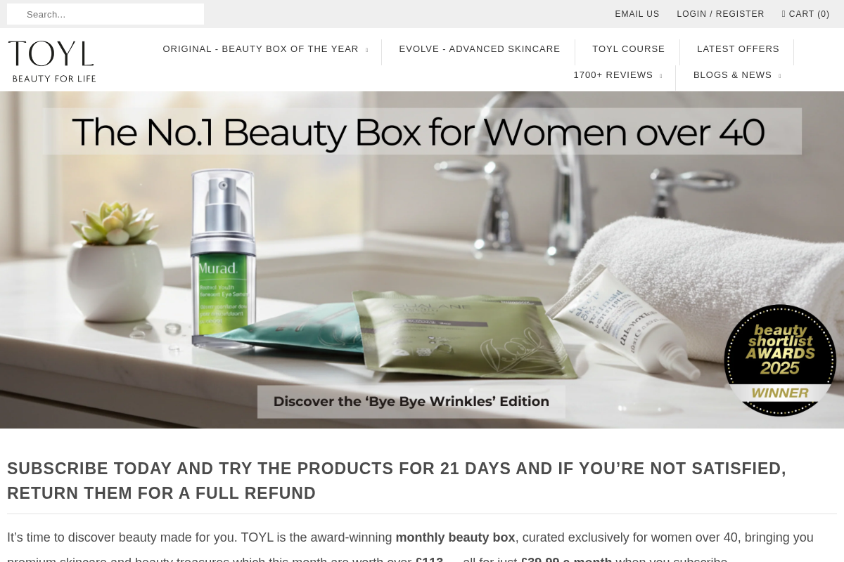 Toyl homepage screenshot