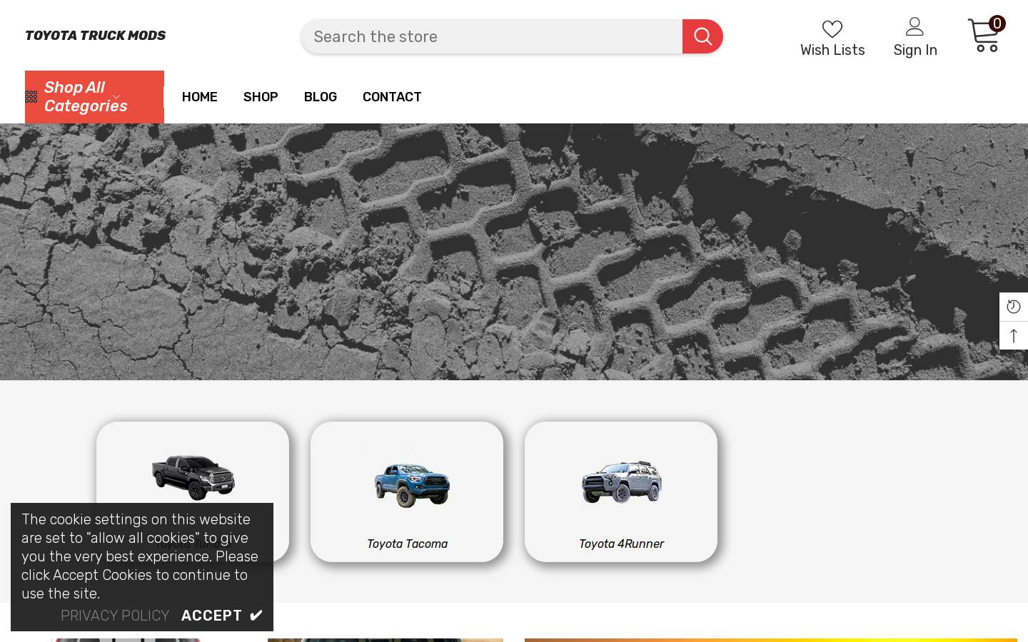 toyotatruckmods.com homepage screenshot