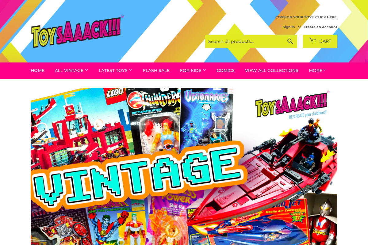 "ToysAaack" | Re/Create Your Childhood homepage screenshot