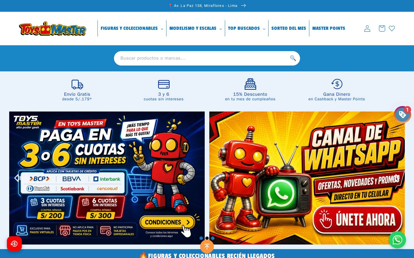 toysmaster.pe homepage screenshot