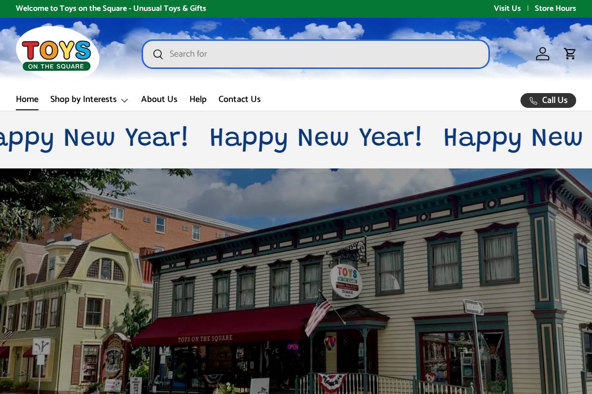 toysonthesquare.com homepage screenshot