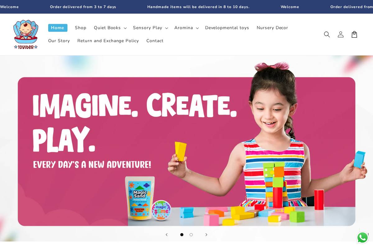toysterbysahar.com homepage screenshot