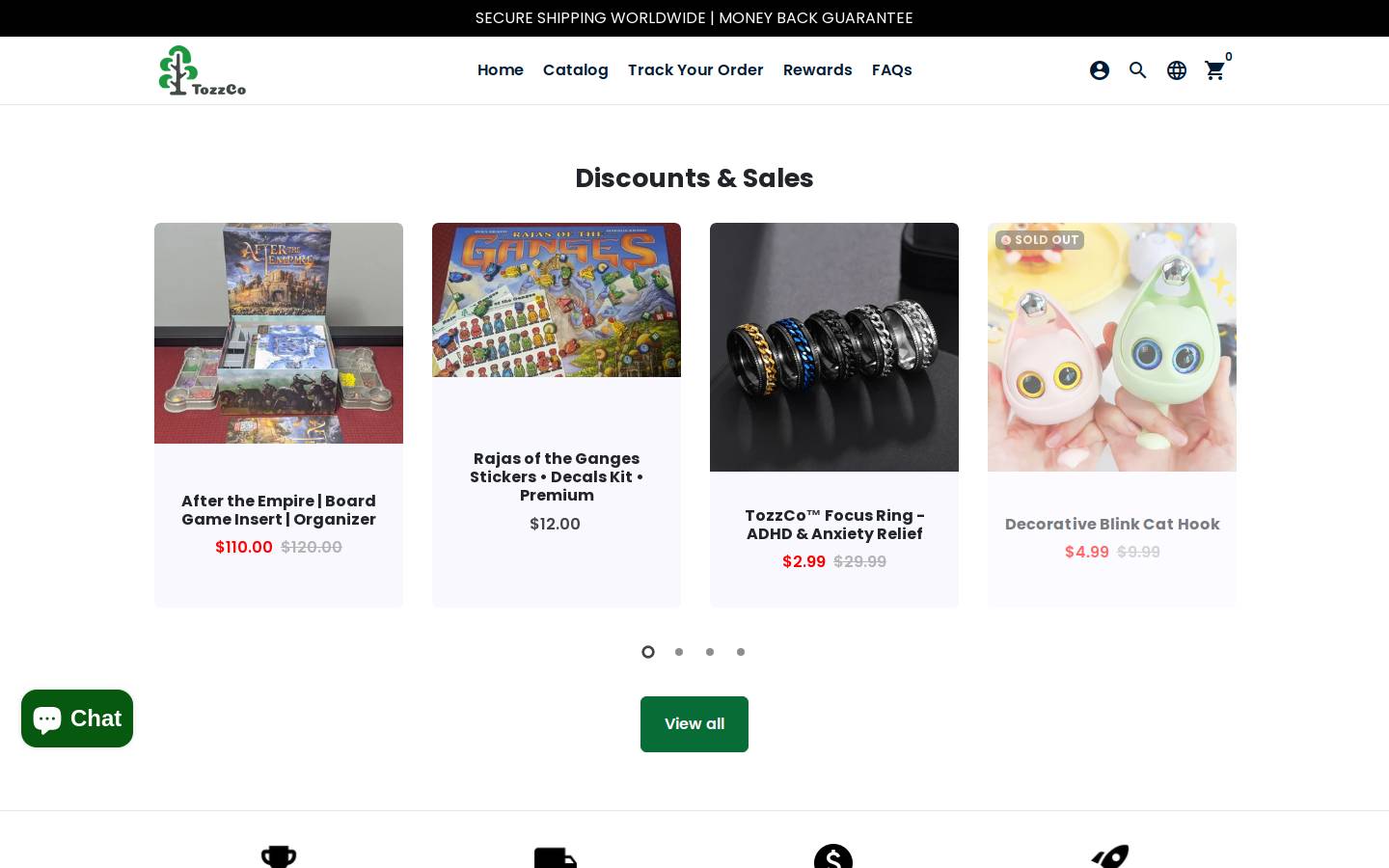 tozzco.com homepage screenshot