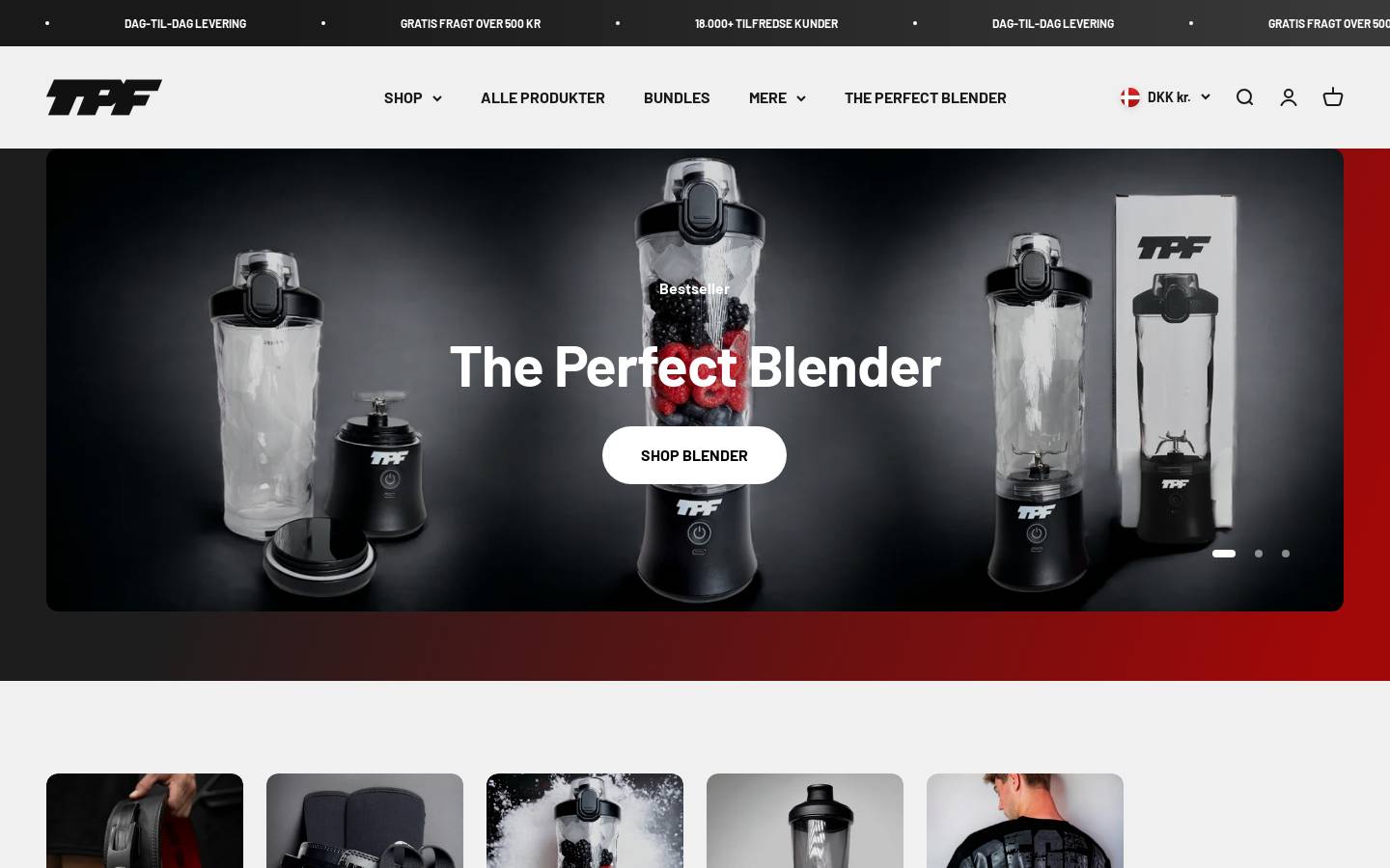 Tpfgear homepage screenshot