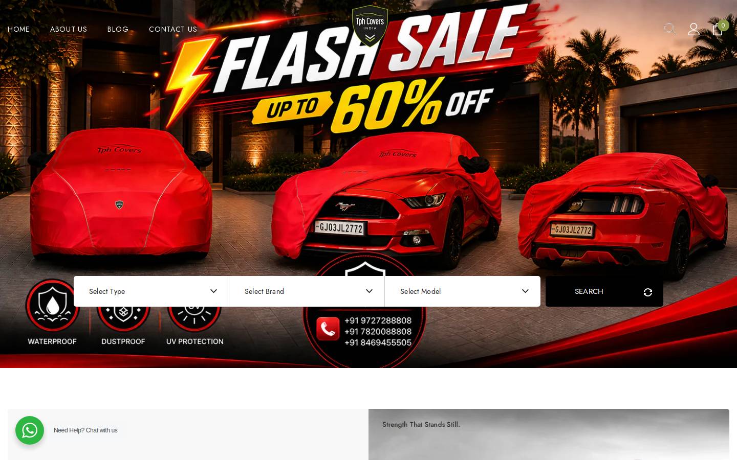 tphcovers.com homepage screenshot