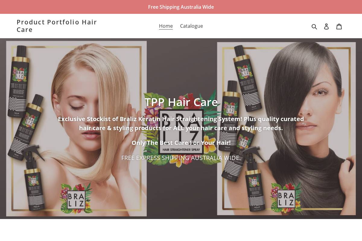 tpphair.com homepage screenshot