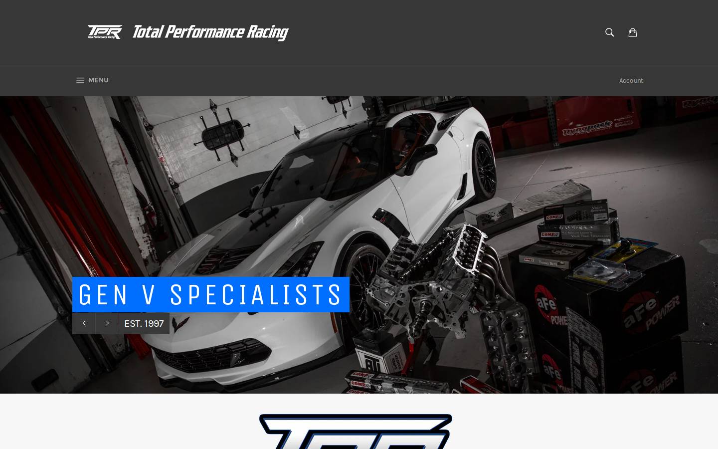 tprace.com homepage screenshot