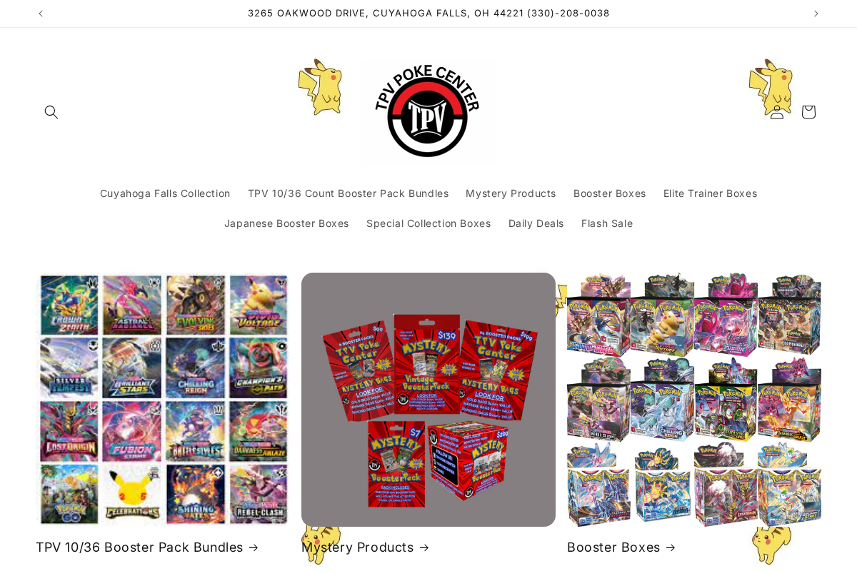 TPV POKE CENTER homepage screenshot