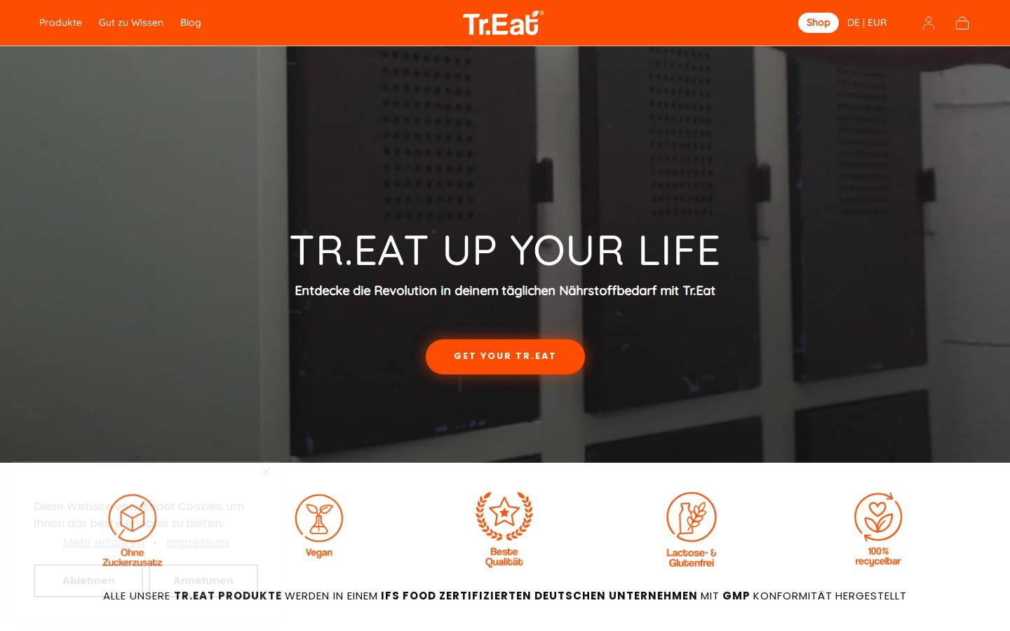 tr-eat.com homepage screenshot